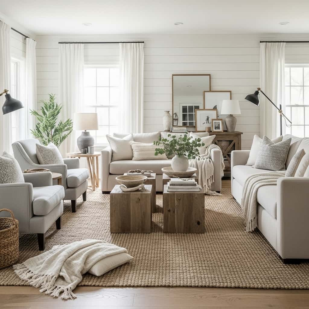 16 Modern Farmhouse Living Room Ideas