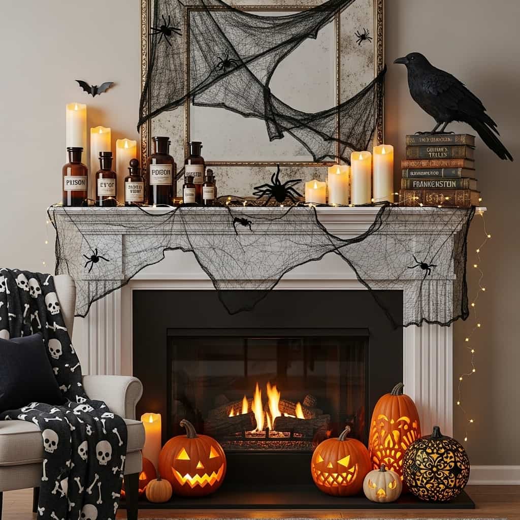 20 Halloween Fireplace Decor Ideas: Spooky & Stylish Inspiration for 2025