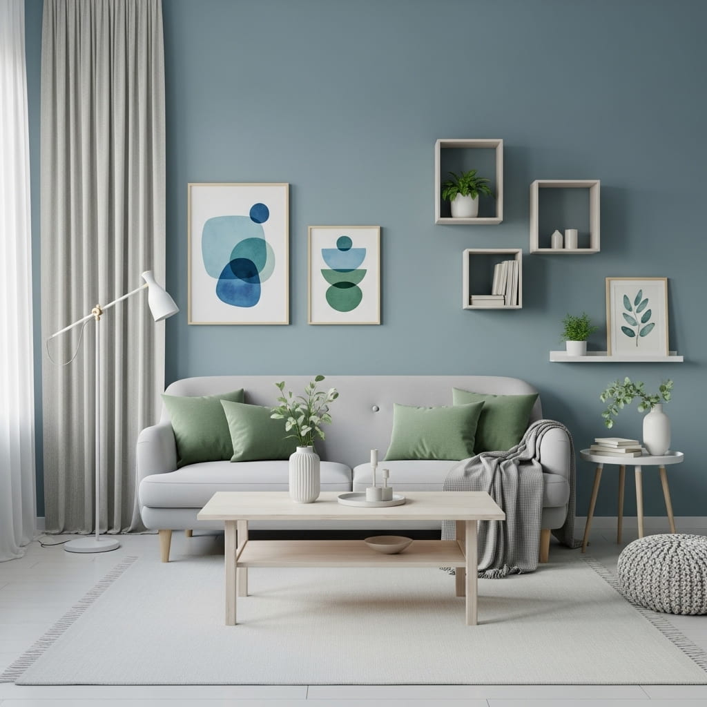 28 Blue and Green Living Room Ideas