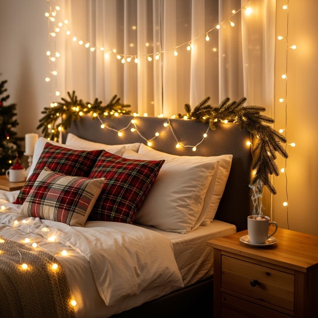 20 Christmas Lights in the Bedroom Ideas