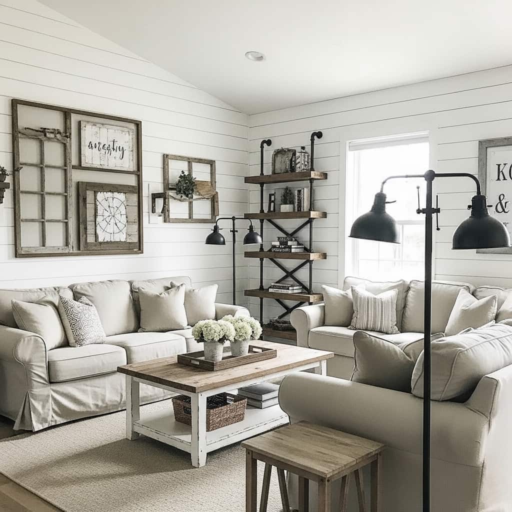 16 Modern Farmhouse Living Room Ideas