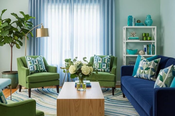 28 Blue and Green Living Room Ideas to Refresh Your Home