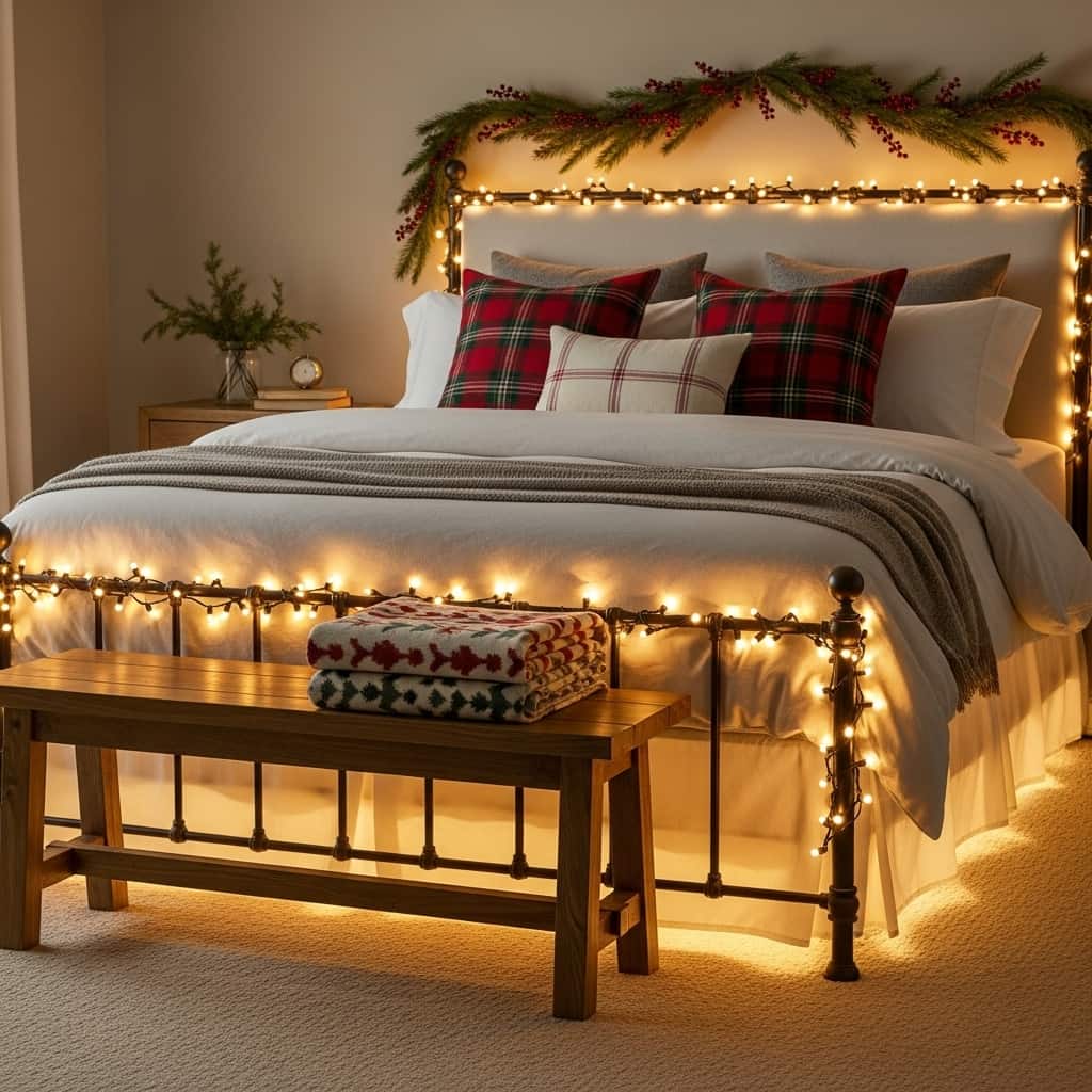20 Christmas Lights in the Bedroom Ideas