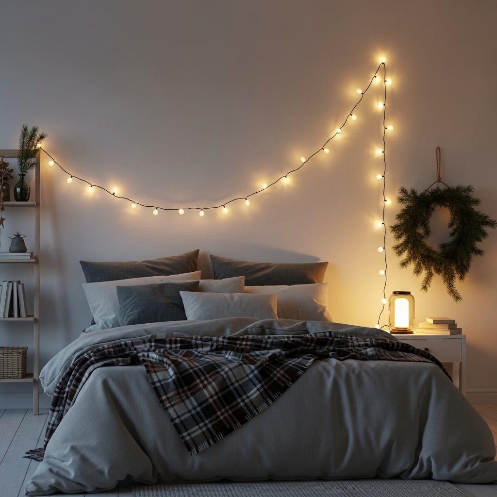 20 Christmas Lights in the Bedroom Ideas