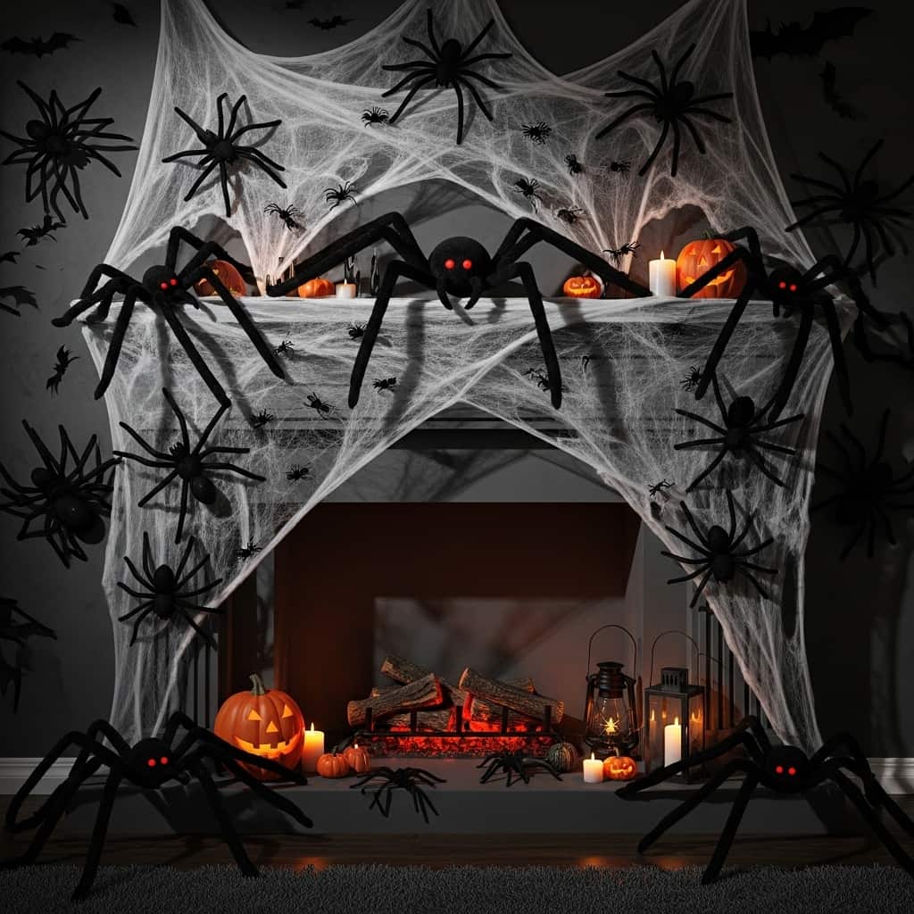 20 Halloween Fireplace Decor Ideas