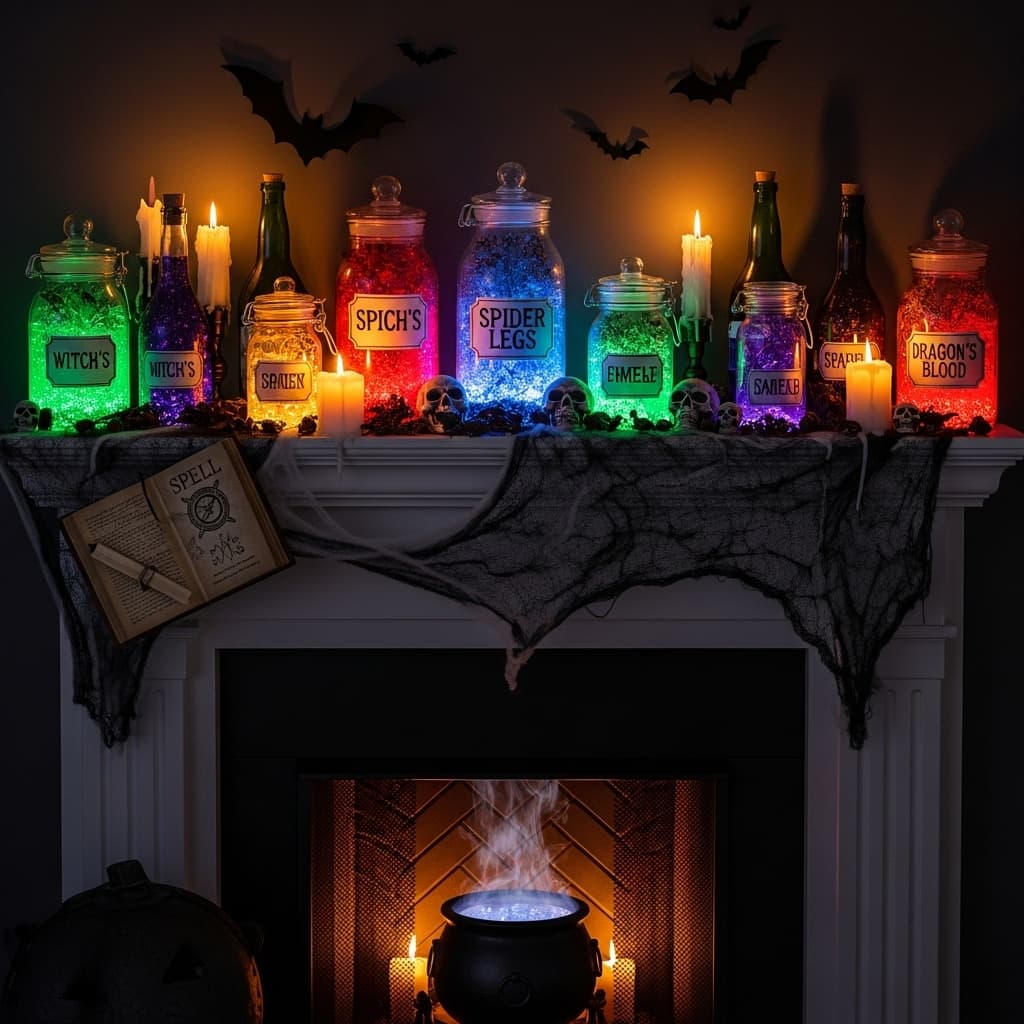 20 Halloween Fireplace Decor Ideas