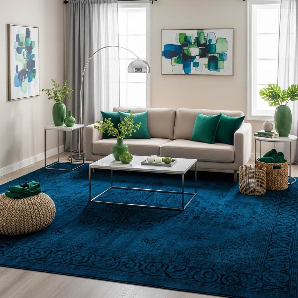 28 Blue and Green Living Room Ideas