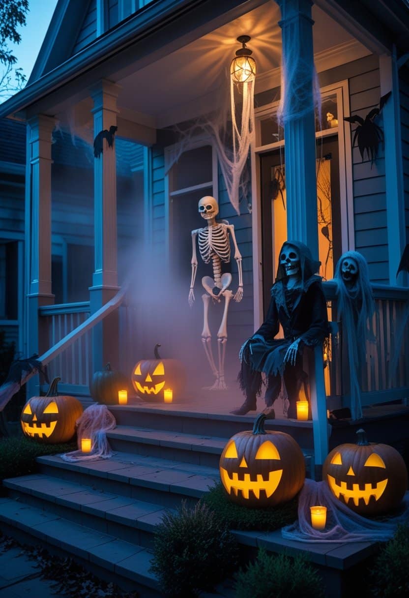 20 Scary Halloween Porch Decoration Ideas to Haunt Your Home
