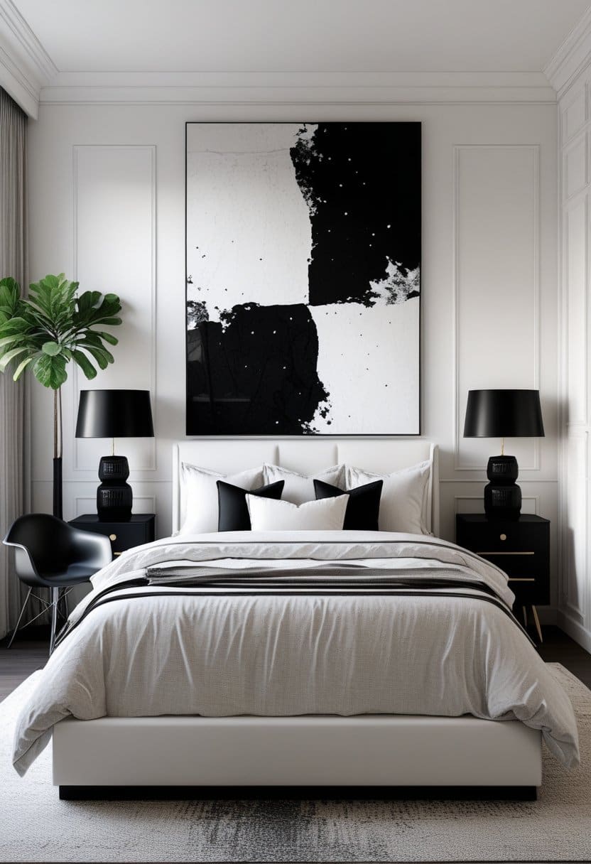 23 Black and White Bedroom Ideas