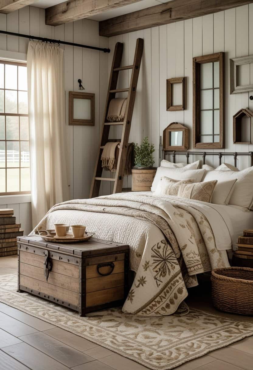 17 Inspiring Farmhouse Bedroom Ideas