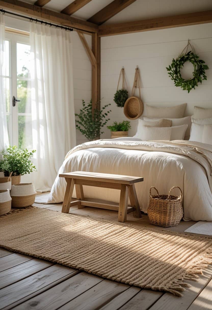 17 Inspiring Farmhouse Bedroom Ideas