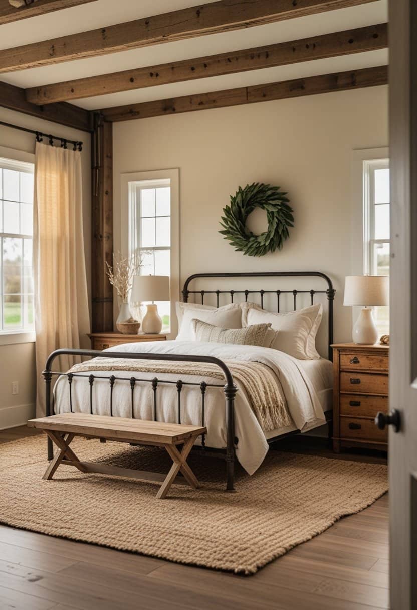 17 Inspiring Farmhouse Bedroom Ideas