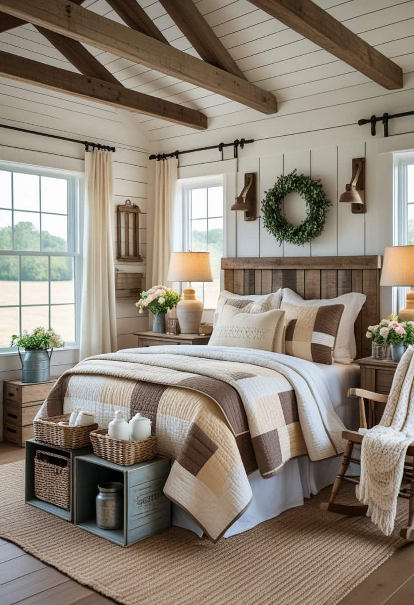 17 Inspiring Farmhouse Bedroom Ideas to Create a Cozy Country Retreat