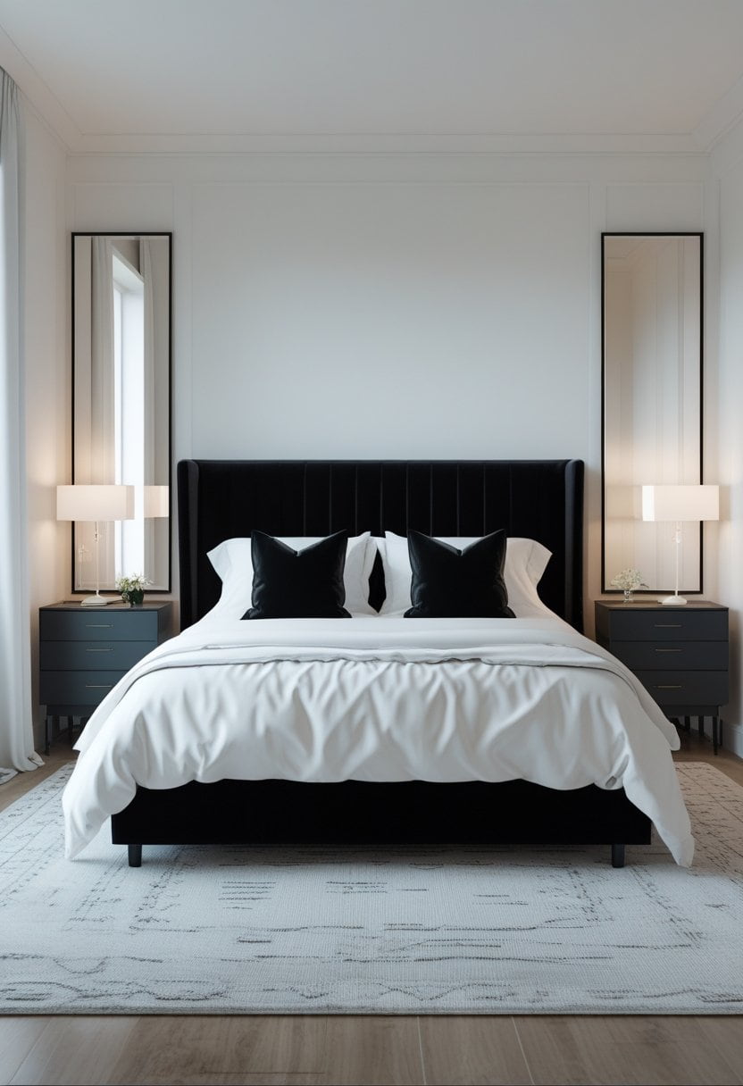 23 Black and White Bedroom Ideas