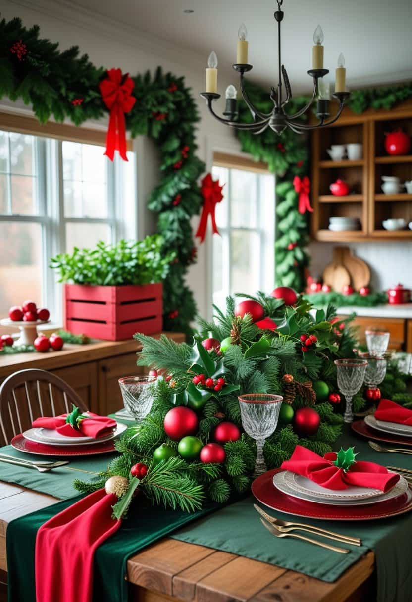 Red and Green Christmas Decor Ideas