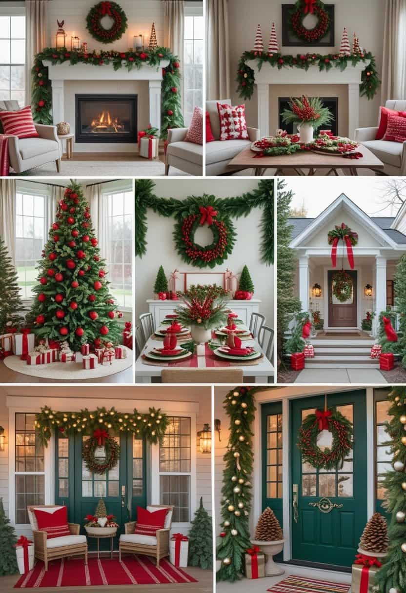 Red and Green Christmas Decor Ideas