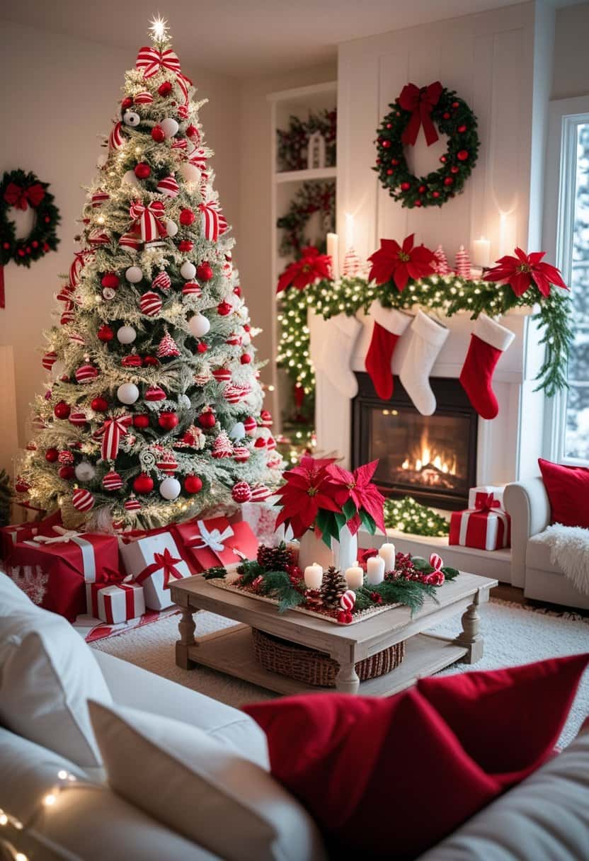 20 Best Red And White Christmas Decor Ideas for a Festive Holiday Home