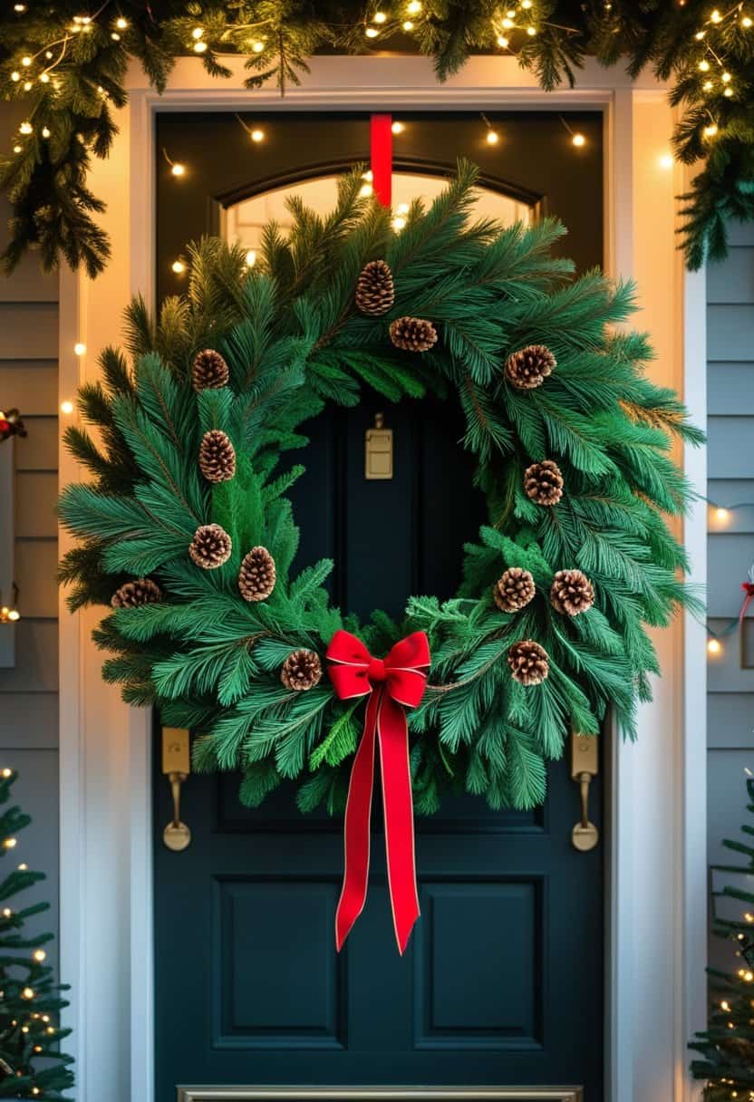 20 Beautiful Front Door Christmas Wreath Ideas