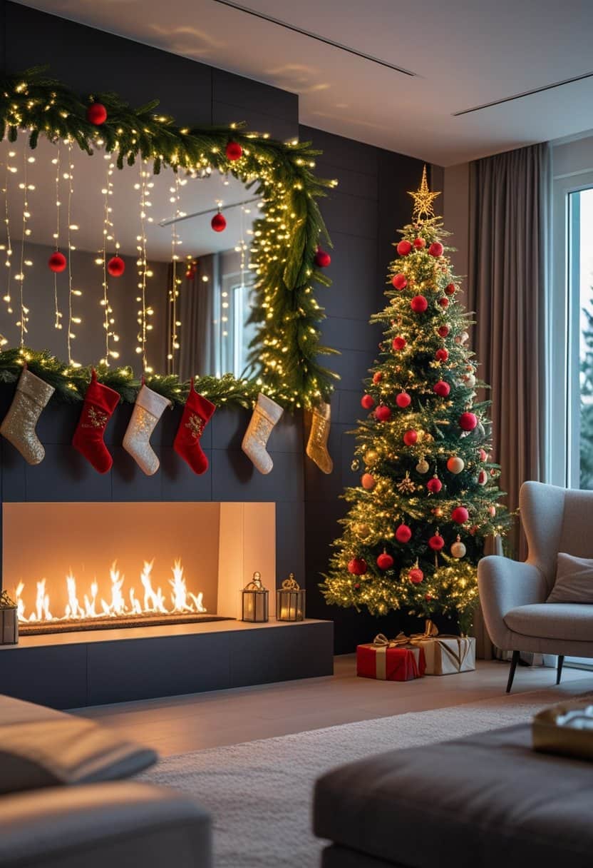 17 Christmas Living Hall Decoration Ideas