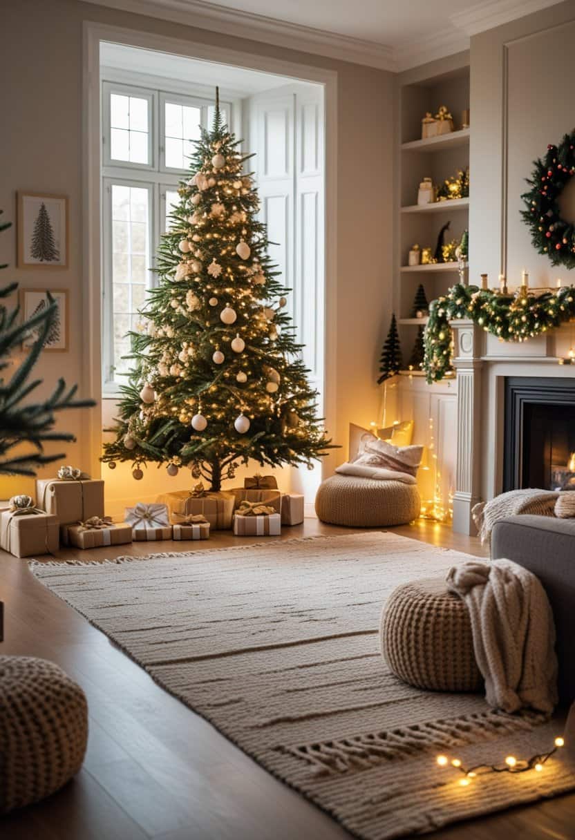 17 Christmas Living Hall Decoration Ideas