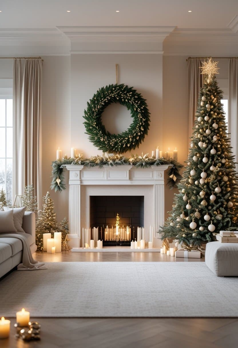 17 Christmas Living Hall Decoration Ideas