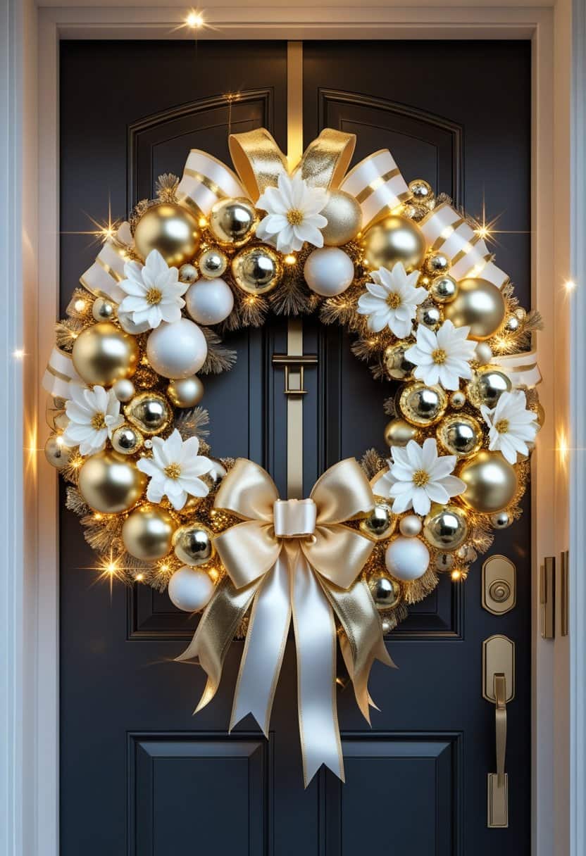 20 Beautiful Front Door Christmas Wreath Ideas