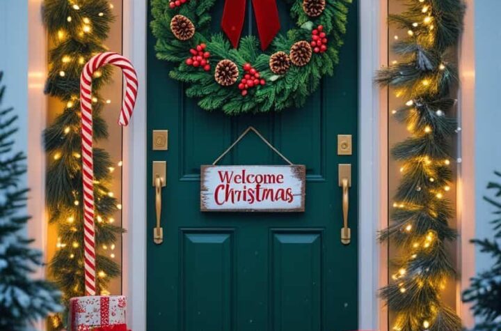 20 Christmas Door Decorating Ideas to Welcome the Festive Season
