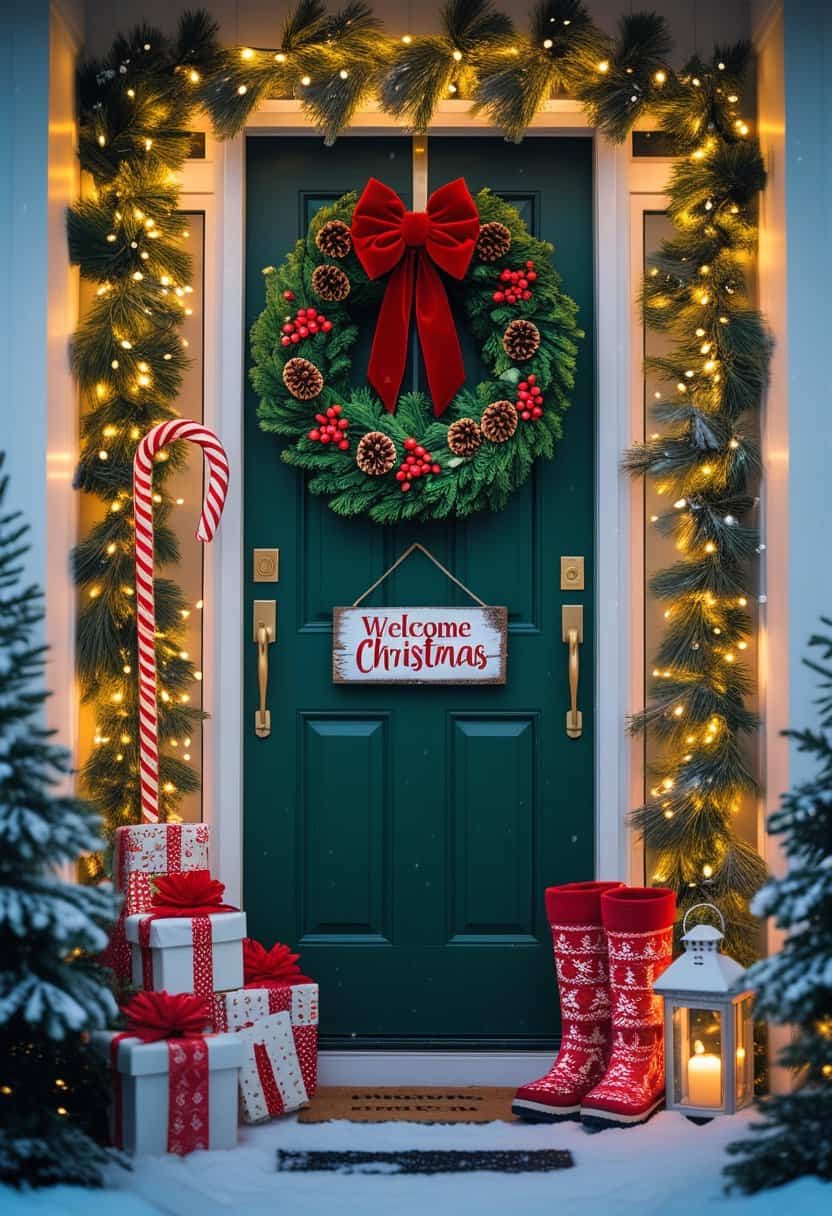 20 Christmas Door Decorating Ideas to Welcome the Festive Season