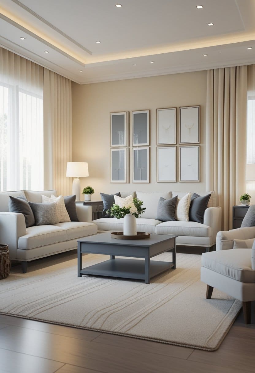20 Cream and Grey Living Room Ideas 