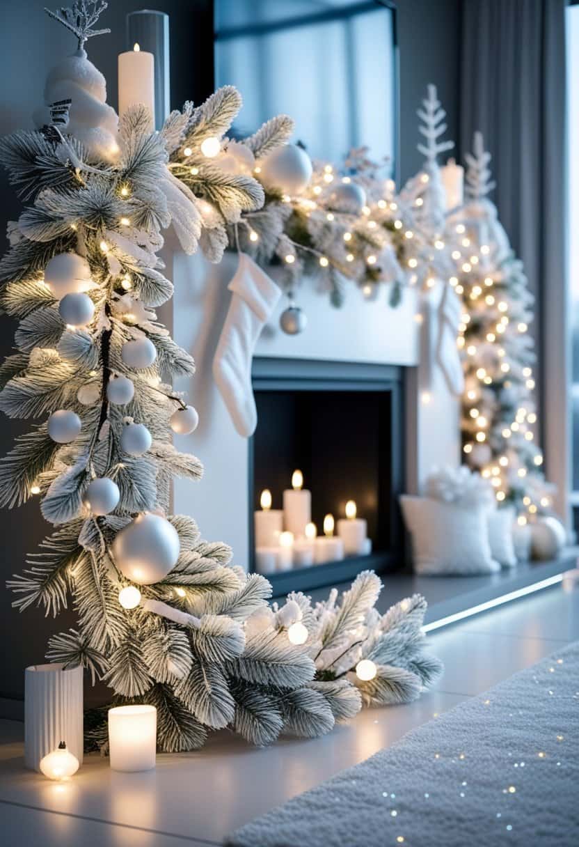 17 Elegant White Living Room Christmas Decor Ideas