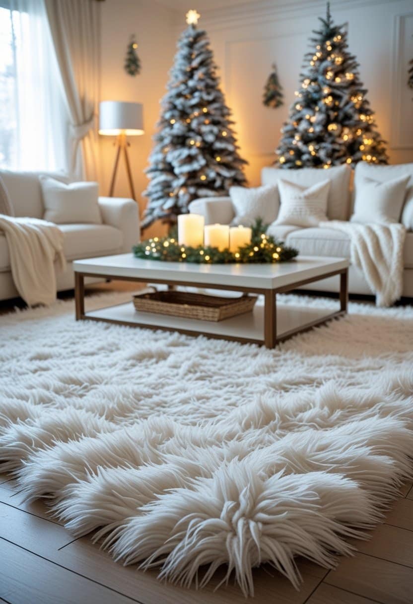 17 Elegant White Living Room Christmas Decor Ideas