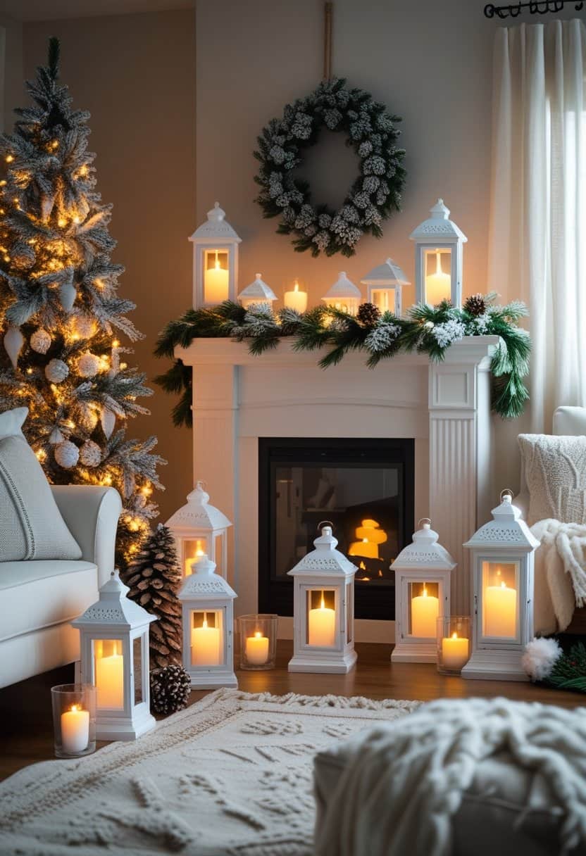 17 Elegant White Living Room Christmas Decor Ideas