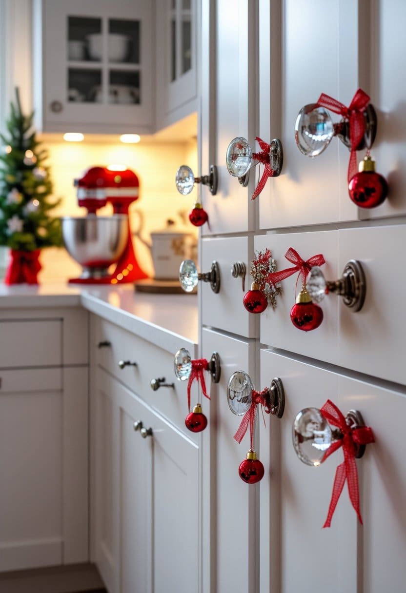 20 Festive Kitchen Cabinet Christmas Decor Ideas