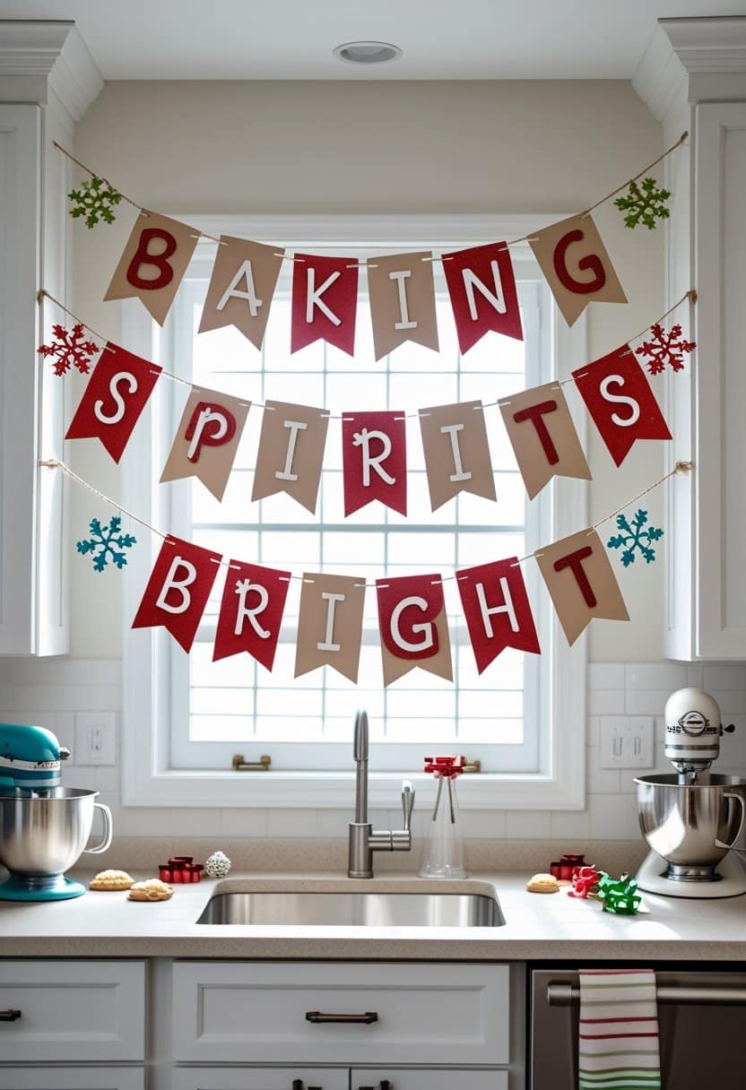 20 Festive Kitchen Cabinet Christmas Decor Ideas