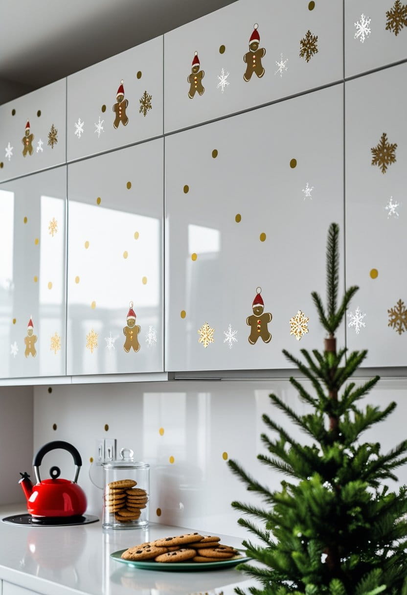 20 Festive Kitchen Cabinet Christmas Decor Ideas