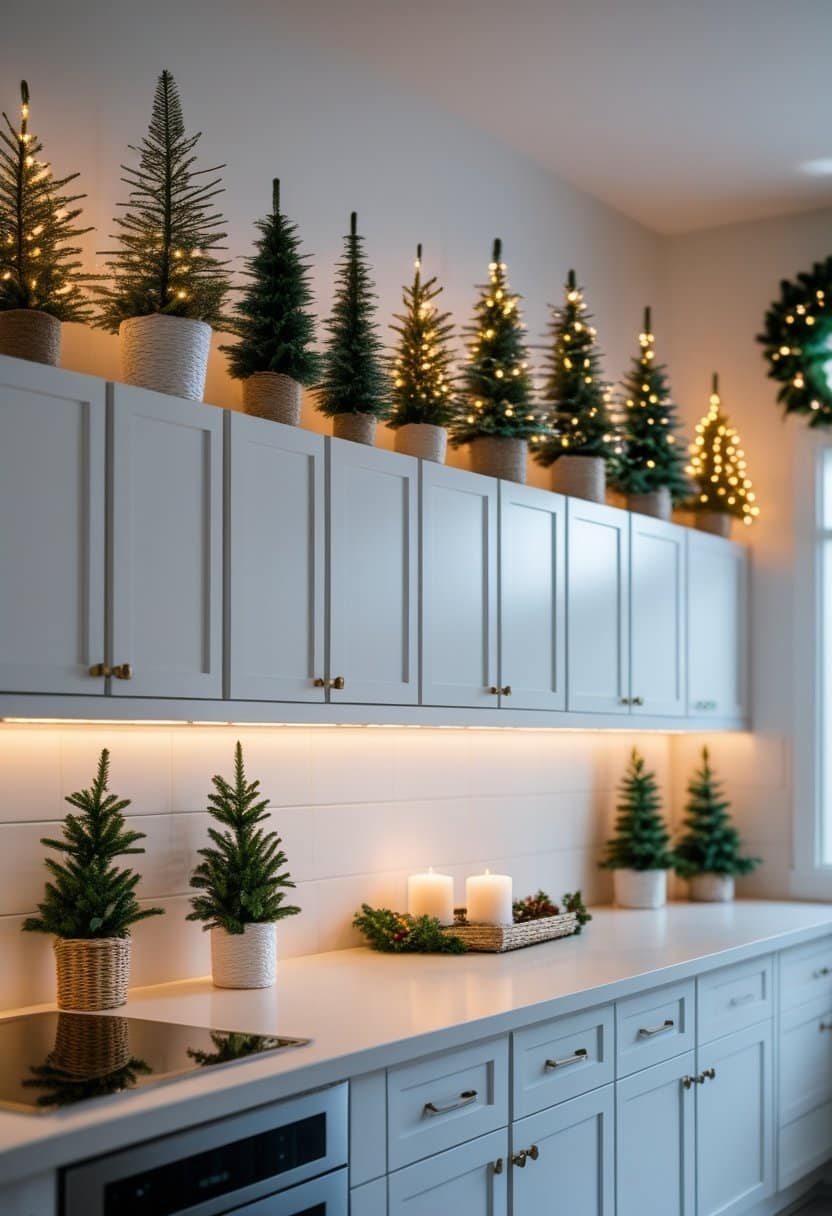 20 Festive Kitchen Cabinet Christmas Decor Ideas