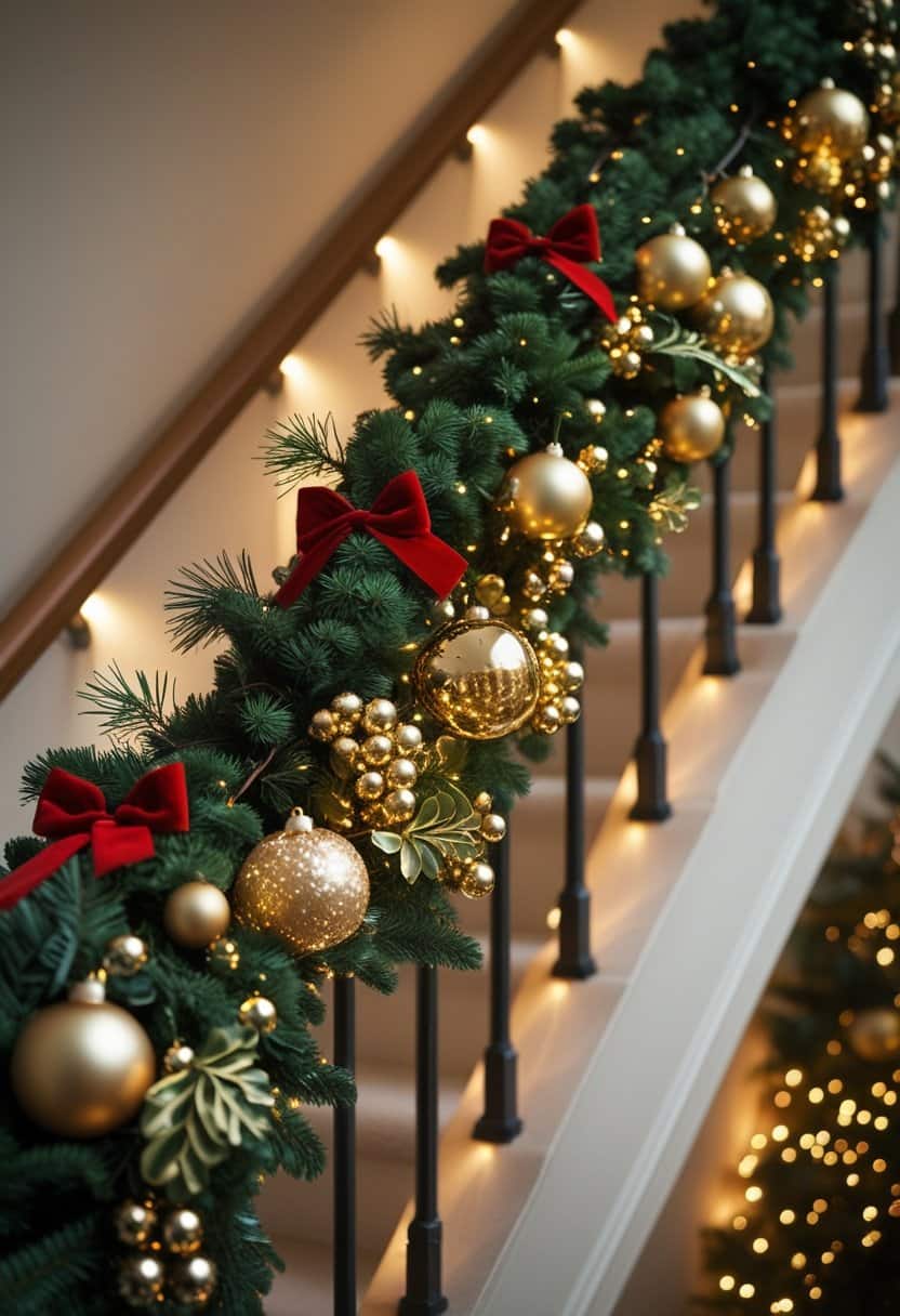 25 Christmas Staircase Ideas
