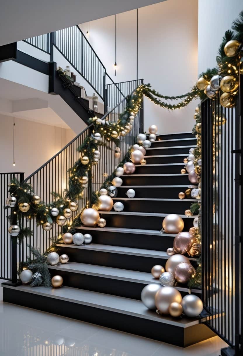 25 Christmas Staircase Ideas