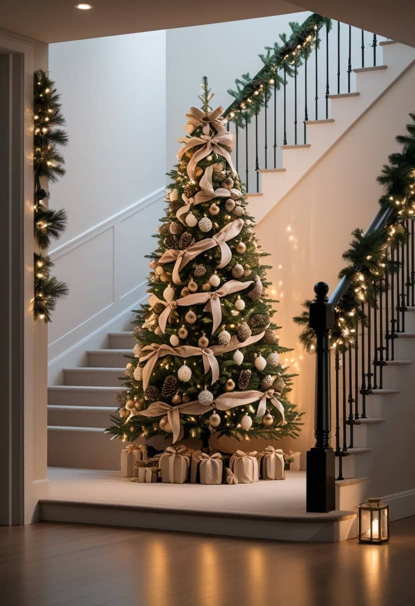 25 Christmas Staircase Ideas