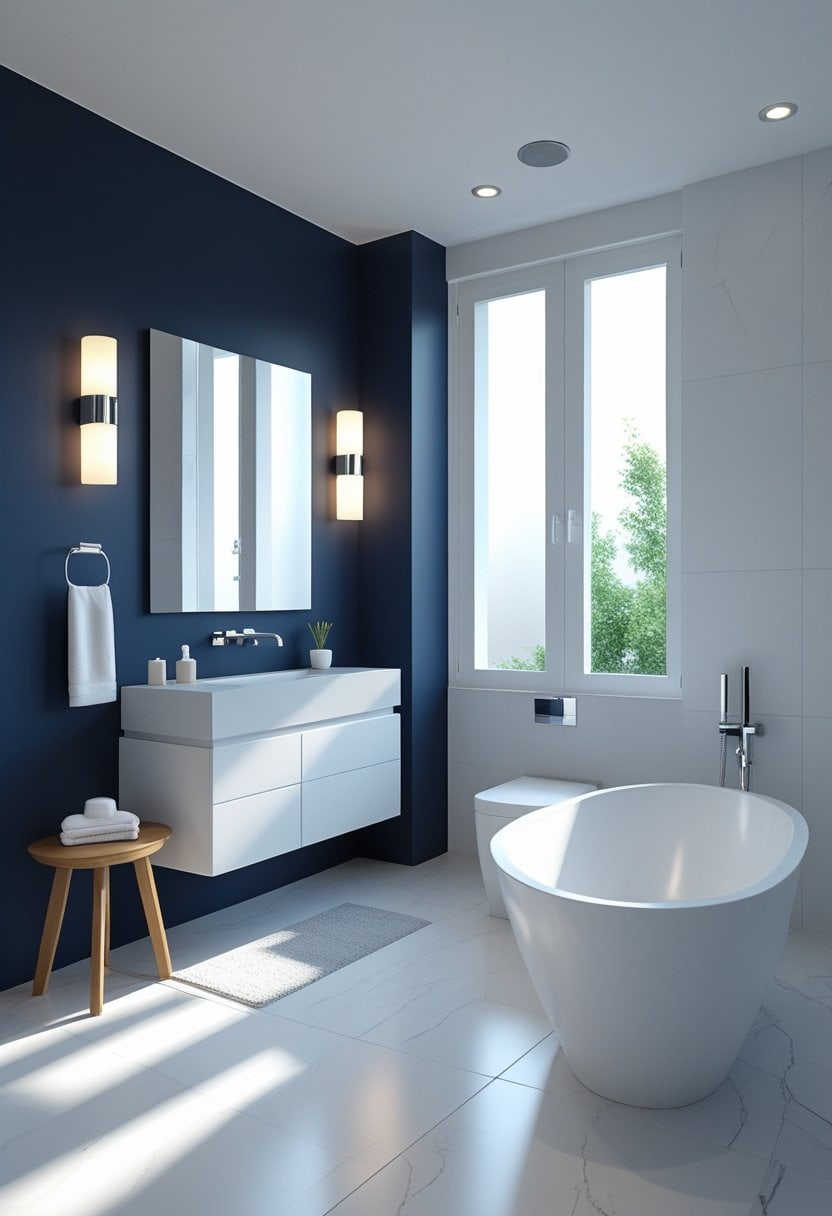23 Moody Blue Bathroom Ideas
