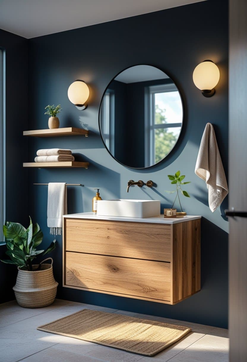 23 Moody Blue Bathroom Ideas