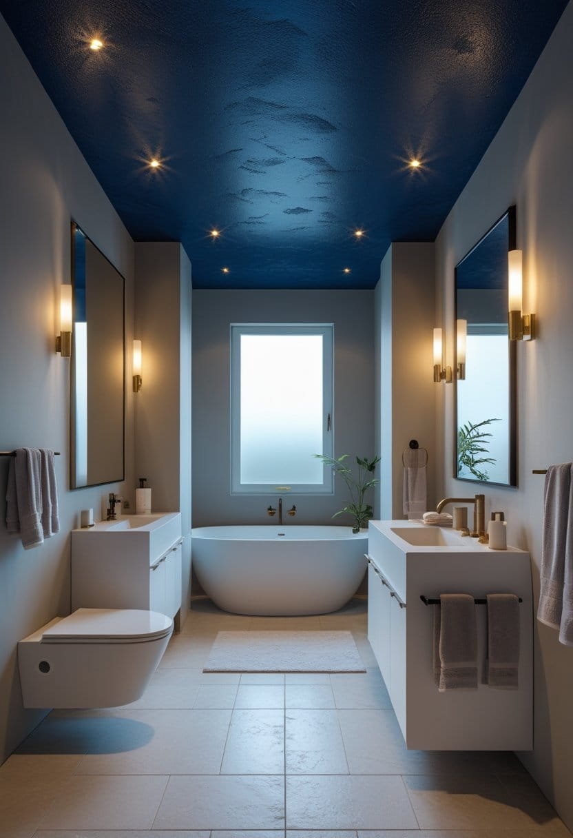 23 Moody Blue Bathroom Ideas