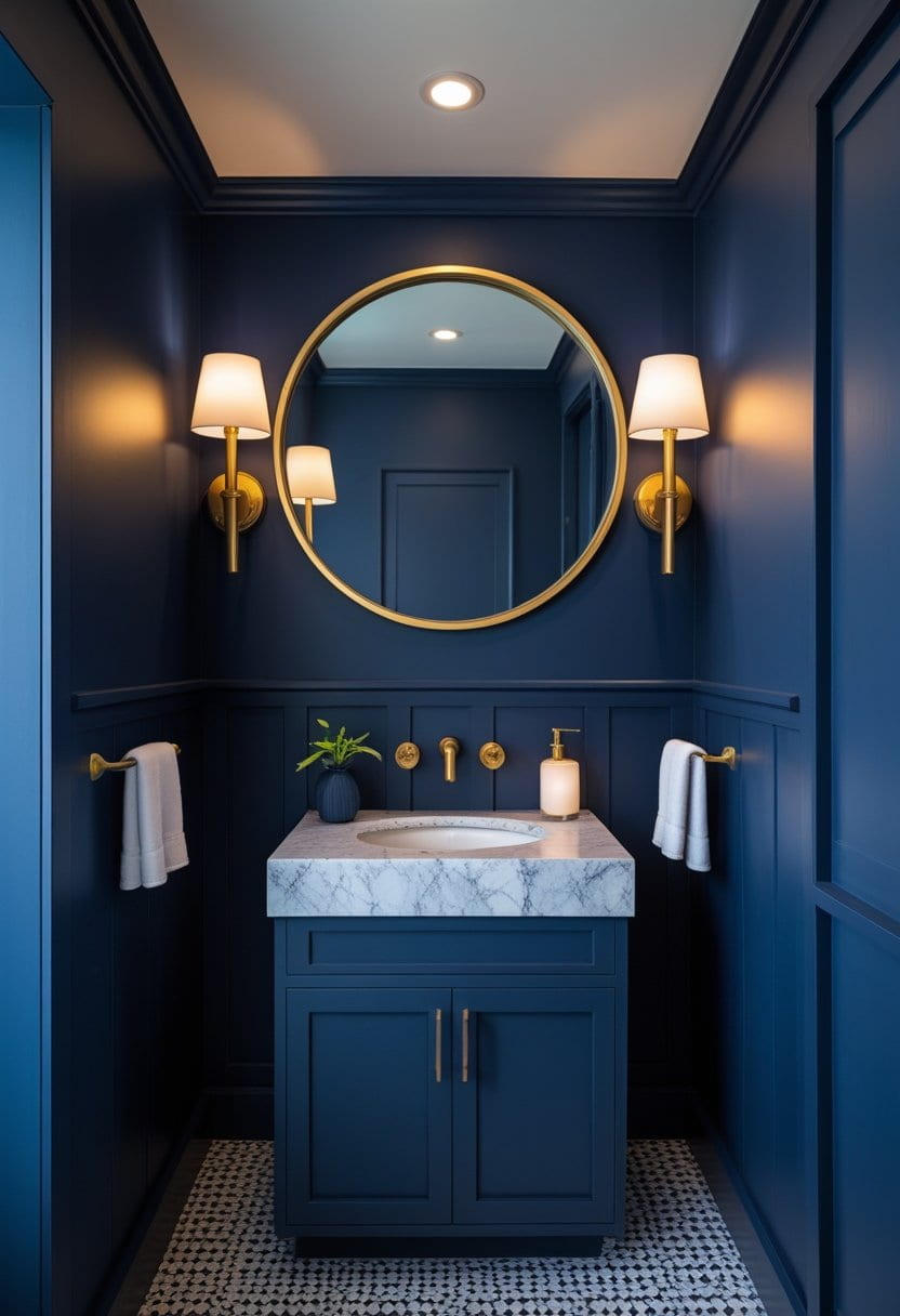 23 Moody Blue Bathroom Ideas
