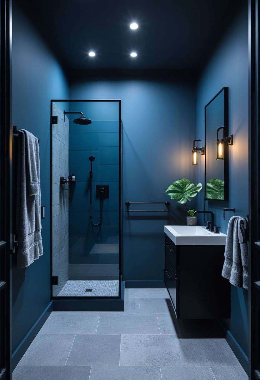 23 Moody Blue Bathroom Ideas