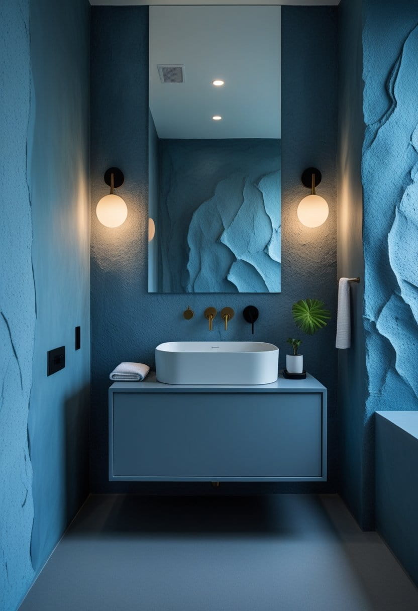23 Moody Blue Bathroom Ideas