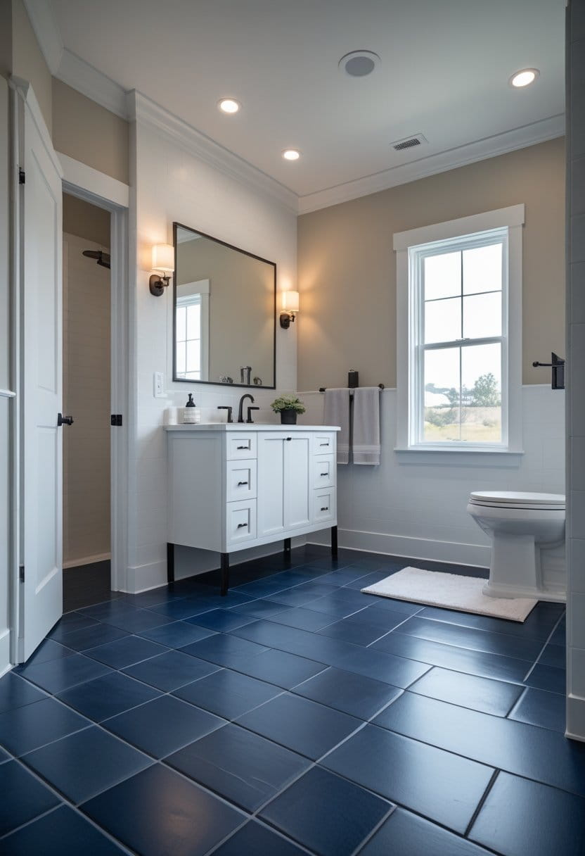 23 Moody Blue Bathroom Ideas