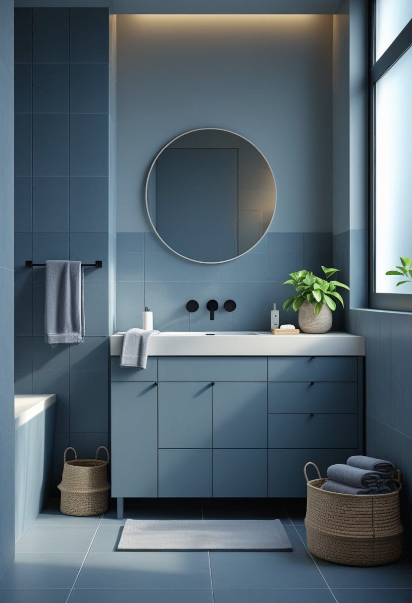 23 Moody Blue Bathroom Ideas