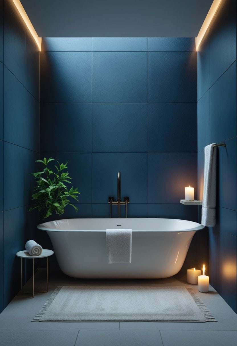 23 Moody Blue Bathroom Ideas