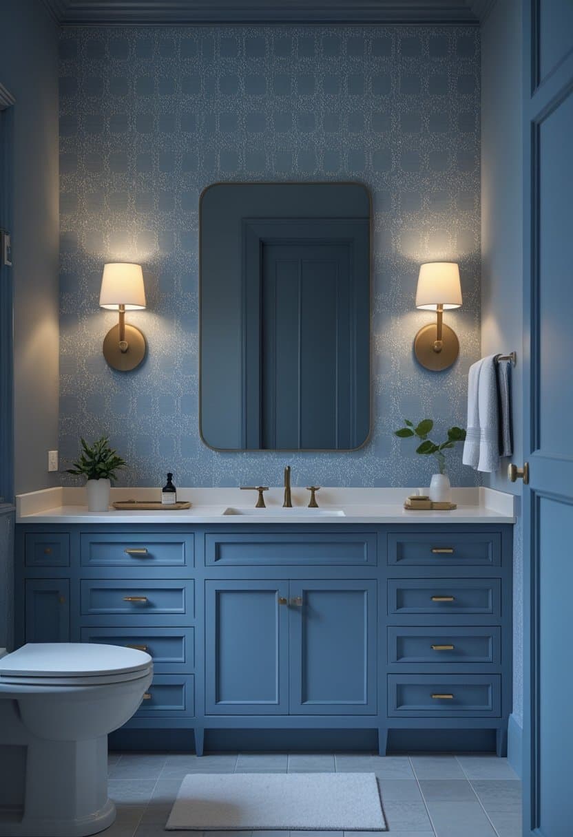 23 Moody Blue Bathroom Ideas
