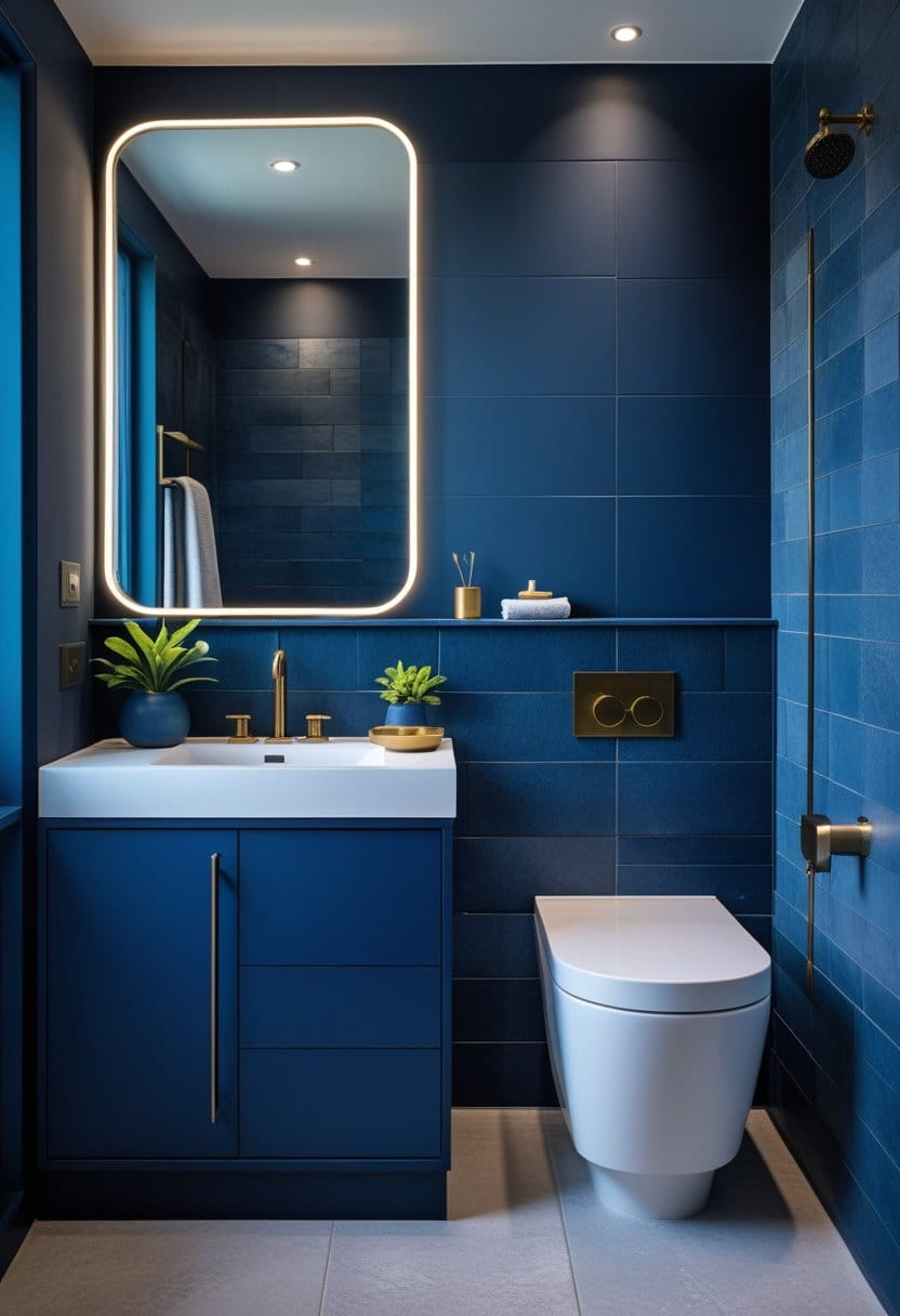 23 Moody Blue Bathroom Ideas